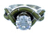 Turquoise Inlay Sterling Silver Cubic Zirconia Wedding Ring Size 5-1/2 LX113131